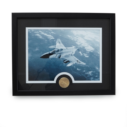 Centennial Heritage F-4 Phantom Framed Image and Bronze Coin
