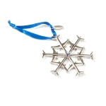 Jet Snowflake 2016 Waterford Nickel-Plated Ornament